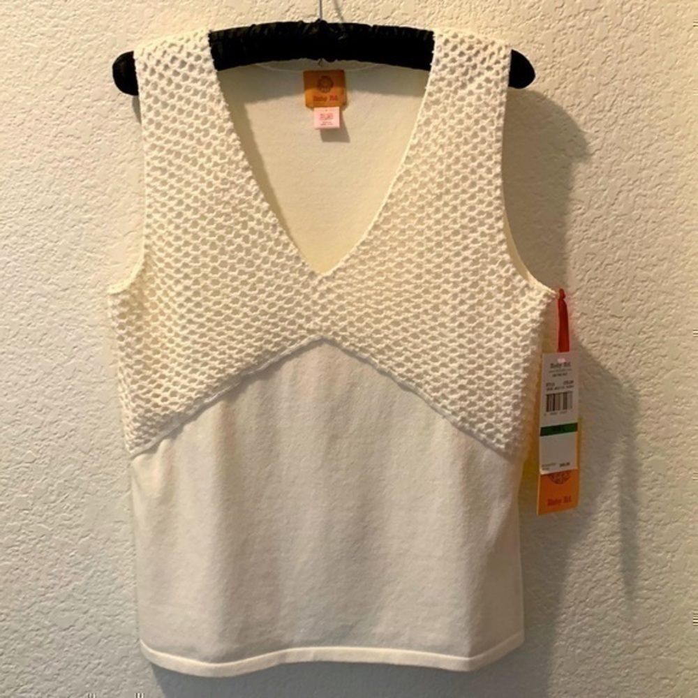 Ruby Rd large beaded sweater tank top